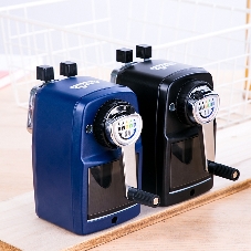 Точилка для карандашей механическая Deli 71156BLUE, 1 отверстие, металл, синий