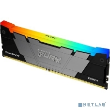 Оперативная память Kingston Fury Renegade, DDR4, 64Gb (2x32GB), 3200MHz, CL16, DIMM, радиатор, RGB, серебристый/черный