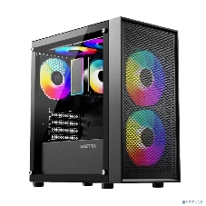 Компьютерный корпус XASTRA A305M 3FRGb Black mATX/Mesh/ tempered glass / 2x140мм + 1x120мм FRGb fans/ A305M-2FC14F-1FC12F