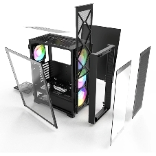 Компьютерный корпус Montech AIR 1000 PREMIUM черный без БП ATX 1x120мм 3x140мм 2xUSB3.0 audio bott PSU