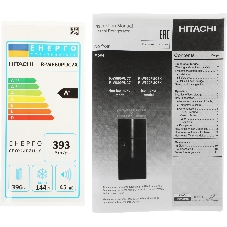 Холодильник Hitachi R-W660PUC7X GC шампань стекло двухкамерный 396/144л морозилка сверху, No Frost, Side by Side