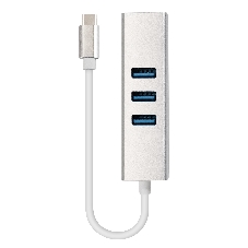 Кабель-адаптер ExeGate EXE-77C-45 (USB3.0 Type-C --> 3xUSB3.0 + 1xRJ45 UTP 1000Mbps RLT8153)