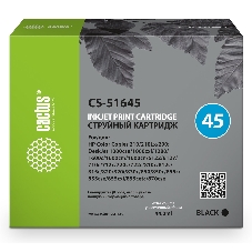 Картридж струйный Cactus CS-51645 черный (44 мл) для HP DJ 710c/720c/722c/815c/820cXi/850c/870cXi/880c