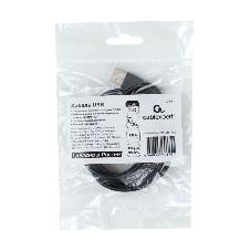 Кабель USB2.0 Cablexpert (RU) AM/Type-C CCP-USB2-AMCM-1.8M-RU-B, 3A, 36Вт, QC3.0, медь, двойной экран, 1.8м, черный, пакет