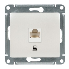 Механизм розетки комп. 1-м Glossa RJ45 CAT.5E перламутр SchE GSL000681K