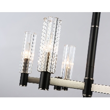 Люстра Ambrella light LH55501/6 SN/BK/CL сатин никель/черный/прозрачный E14*6 max 40W D570*760