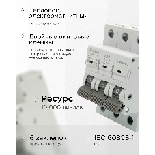Автоматический выключатель Гарнизон CB-47100-3-32-10-C, ВА 47-100, 3P, 32А, 10kA (С)