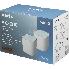 Бесшовный Mesh роутер Netis Neme X30S (NEME X30S (2 PACK)) AX3000 10/100/1000BASE-TX белый (упак.:2шт)