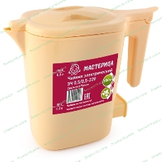 Чайник электрический Мастерица ЭЧ 0,5/0,5-220Б, пластиковый, бежевый, 0,5л, 500 Вт (в уп. 10 шт)