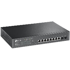 Коммутатор TP-Link JetStream 10-Port Gigabit Smart Switch with 8-Port PoE+, 8× Gigabit PoE+ Ports, 2× Gigabit SFP Slots, 802.3at/af, 150 W PoE Power, 1U 13-inch Rack-mountable Steel CaseIntegration with Omada SDN Controller, 802.1Q VLAN, STP/RSTP/MSTP, IGMP Snoopi