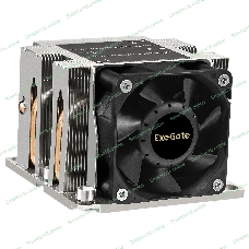 Кулер для процессора ExeGate ESNK-P0068AP4.PWM.2U.3647.Cu серебристый/черный, 60 мм, алюминий/медь, 6800 об/мин, 52 дБ, 4 pin, 205 Вт, 64.5 мм