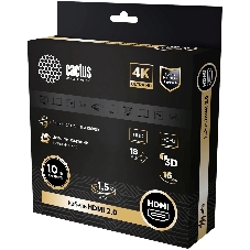 Кабель аудио-видео Cactus CS-HDMI.2-2 HDMI (m)/HDMI (m) 2м. позолоченные контакты черный