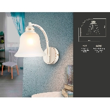 Светильник Ambrella light TR3052 WH/GD/FR белый/золото/белый матовый E27 max 40W 225*163*265