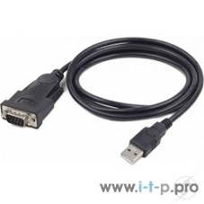 Конвертер USB->SERIAL Cablexpert UAS-DB9M-02 AM/DB9M, 1,5 м, PL2303TA, WinXP-Win8, черный, пакет