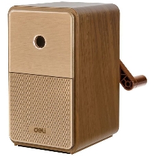 Точилка для карандашей механическая Deli 71160Brown, 1 отверстие, пластик, коричневый