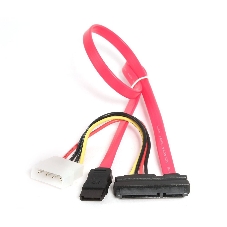 Кабель Combo SATA Cablexpert CC-SATA-C1-N, Molex 4pin(M)+Sata 7pin(M)/Sata 15pin+7pin(F), медн.проводник, пакет