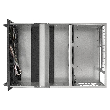 Корпус для майнинга ExeGate EX288960RUS Pro 8-650 без БП, 2*USB, 6*fan 120мм, места под: 8 видеокарт, 1 БП