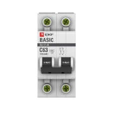 Выключатель автоматический EKF mcb4729-2-63C 2P 63А (C) 4,5кА ВА 47-29 Basic