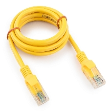 Патч-корд UTP Cablexpert cat.5e, 1м, литой, многожильный, желтый