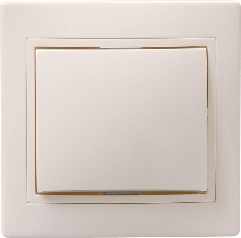Выключатель IEK EVK10-K33-10-DM ВС10-1-0-ККм 1кл 10А КВАРТА (кремовый)