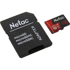 Флеш карта MicroSD card Netac P500 Extreme Pro 128Gb, retail version w/SD adapter