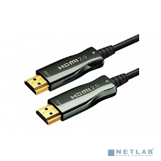 Кабель HDMI AOC-HM-HM-50M Wize, оптический, 50 м, 4K/60HZ, v.2.0, ARC, 19M/19M, черный, коробка