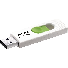 Флешка USB ADATA UV320 (AUV320-256G-RWHGN), 256Gb, USB 3.2 Gen1, R/W 100/30, белый/зеленый