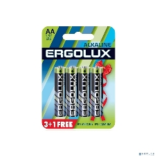 Батарейка Ergolux Alkaline LR6 BL 3+1 (FREE) (LR6 BL3+1, 1.5В) (4 шт. в уп-ке)