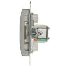 Механизм розетки комп. 1-м СП Glossa RJ45 CAT.5E алюм. SchE GSL000381K