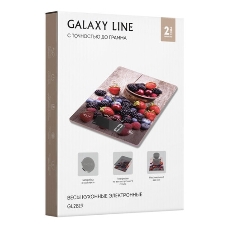 Весы кухонные Galaxy Line GL 2819, стекло, платформа из высокопрочного стекла, максимальный вес 8 кг