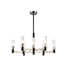 Люстра Ambrella light LH55503/9 SN/BK/CL сатин никель/черный/прозрачный E14*9 max 40W D760*760