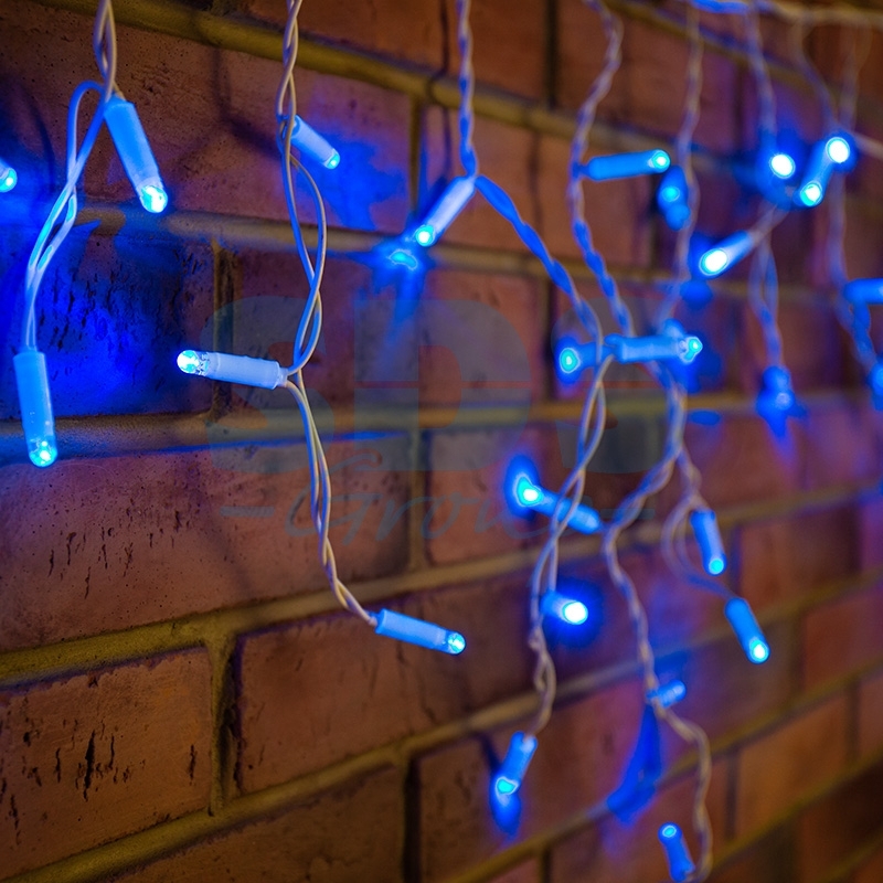 Гирлянда Neon-night Айсикл (бахрома) светодиодный, 1,8 х 0,5 м, белый провод, 230 В, диоды синие, 48 LED