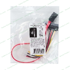 Кабель Combo SATA Cablexpert CC-SATA-C1-N, Molex 4pin(M)+Sata 7pin(M)/Sata 15pin+7pin(F), медн.проводник, пакет
