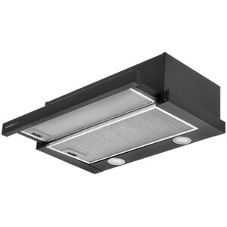 Вытяжка телескопическая HOMSair Flat 60 Glass черный, 60 см, 520 куб. м/ч, 45 дБ