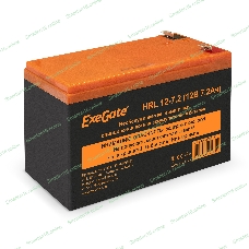 Батарея для ИБП ExeGate EX285658RUS HRL 12-7.2 (12V 7.2Ah, 1227W, клеммы F2)