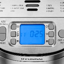 Хлебопечка Hyundai HYBM-M0313G серебристый/чёрный, 600 Вт, 0.9 кг, 13 программ