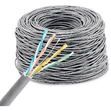 Кабель сетевой Buro BU-COP-057 UTP 4 пары cat6 solid 0.57мм Cu 305м серый