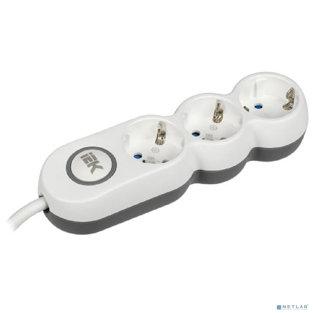 Удлинитель IEK У03В 3 места 2P+PE/1,5м 3х1,5мм2 16А/250В UNO