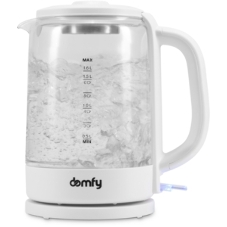 Чайник электрический Domfy DSW-EK304 1.7л. 2200Вт белый (корпус: стекло)