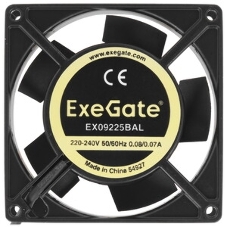 Вентилятор для корпуса ExeGate EX09225BAL черный, 92 мм, 2500 об/мин, 32 дБ
