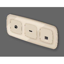 Комплект механизма компьютерной розетки RJ-45 экранированной с автоматической защитной шторкой OMEGA Бежевый матовый QUANT (OP3320, VM185) MO332005
