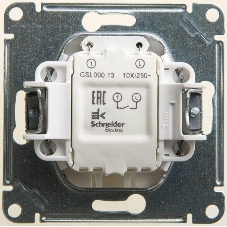 Механизм выключателя 1-кл. СП Glossa 10А IP20 10AX с подсветкой перламутр SchE GSL000613