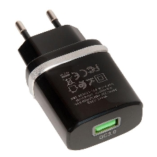 Сетевое зарядное устройство + Кабель Type-C HOCO HC-16293 C12Q/1m/QC 3.0/1 USB/Выход: 5V_9V_12V, 18W, черный