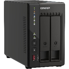 SMB QNAP TS-253E-8G NAS, 2-tray w/o HDD. 2xHDMI-port. 4-core Celeron J6412 2-2.6 GHz, 8Gb DDR, 2x2.5Gb LAN, 2 x M.2 2280 PCIe Gen 3 x2, 2x USB 3.2 Gen 2 (10Gbps) Port, 2x USB 2.0 port