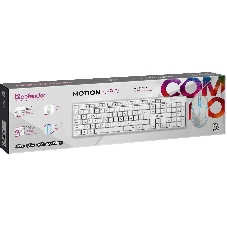 Комплект клавиатура+мышь Defender Motion C-977 проводной, USB, 1600 DPI, белый