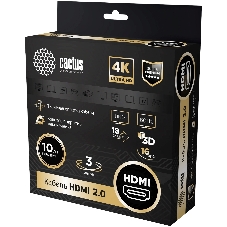 Кабель аудио-видео Cactus CS-HDMI.2-3 HDMI (m)/HDMI (m) 3м. позолоченные контакты черный