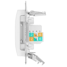 Механизм розетки комп. 2-м Glossa RJ45+RJ45 кат. 5е белый SchE GSL000185KK