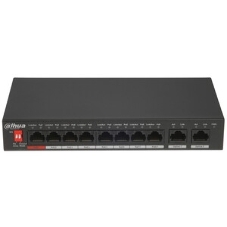 Коммутатор Dahua DH-SG4010P-2F, 8×1 Гбит/с + 2×1 Гбит/с SFP, управляемый