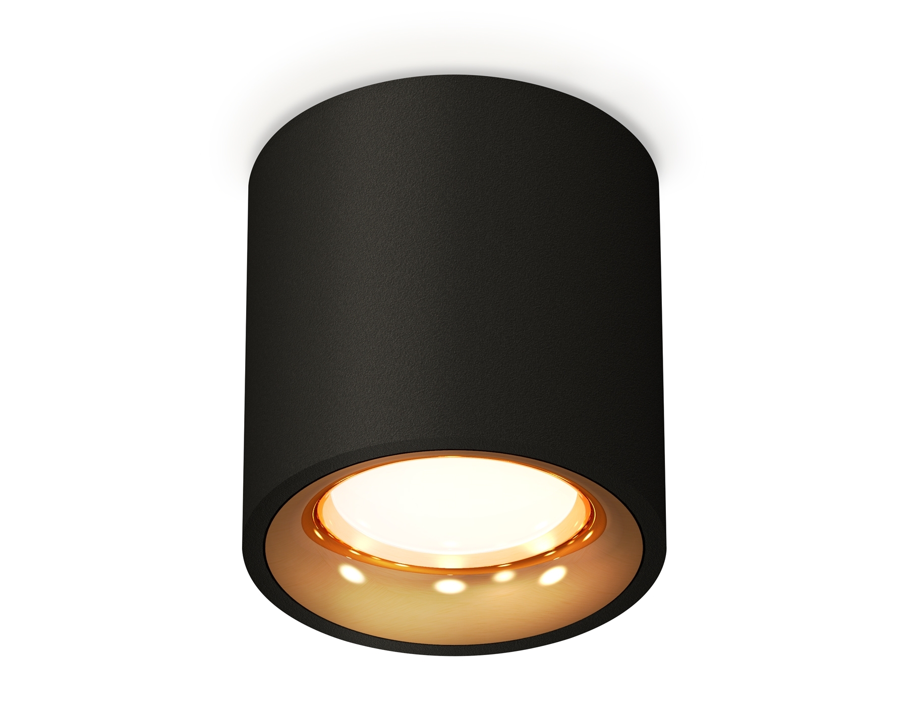 Светильник Ambrella Light XS7532024 SBK/PYG черный песок/золото желтое полированное MR16 GU5.3 (C7532, N7014)