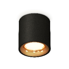 Светильник Ambrella Light XS7532024 SBK/PYG черный песок/золото желтое полированное MR16 GU5.3 (C7532, N7014)
